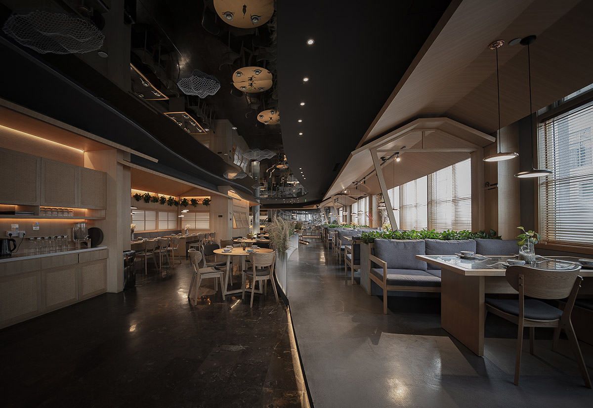 船岸主题餐厅装修—湖南菜特色餐厅设计案例(图3) 船岸主题餐厅装修—湖南菜特色餐厅设计案例(图3)